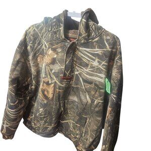 RedHead Mens 2XL Camo Pullover hunting  Hoodie With Sherpa Lining & Kangaroo Poc